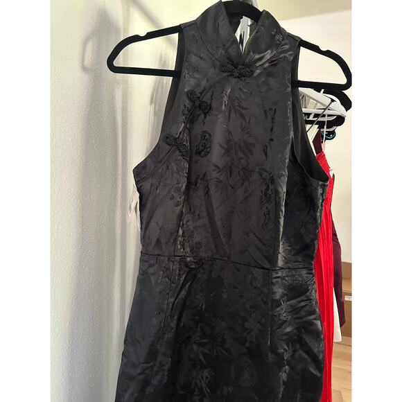 SAU LEE Jill Chinese Jacquard Pencil Dress in Black - Picture 12 of 12